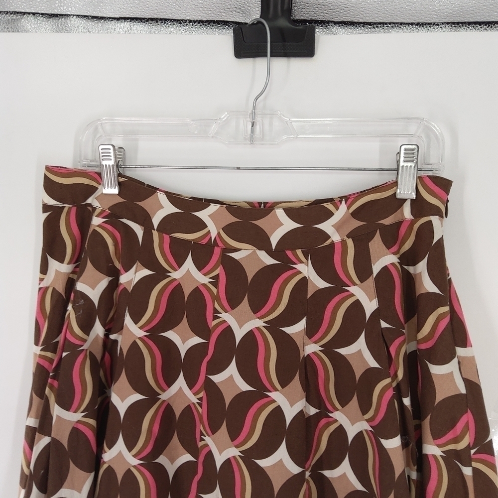 APOSTROPHE SIZE 8 RETRO Pattern pleated skirt - Picture 2 of 7